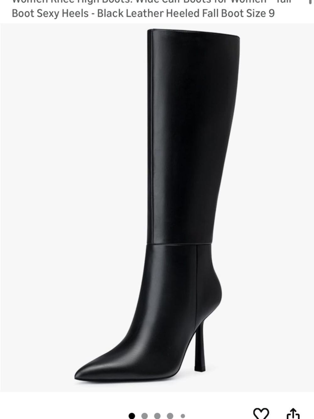 Black Knee-High Stiletto Boots - Women's Elegant High Heel